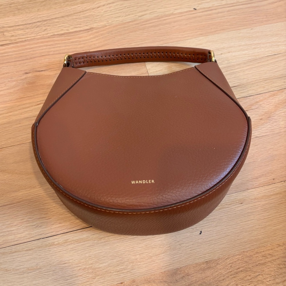 WANDLER Leather Shoulder Bag in Brown